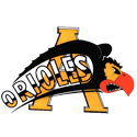 Baltimore Orioles logo featuring an oriole bird and a baseball bat.