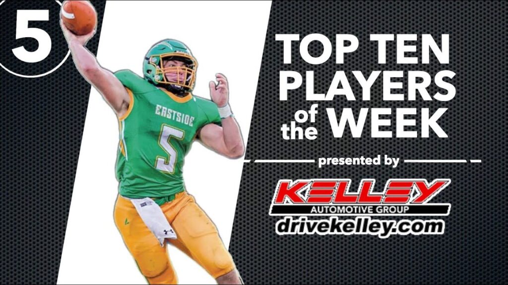 Football player in green jersey celebrating a play.