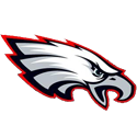 Logo of an aggressive eagle head with red, white, and black colors.