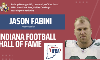 Jason Fabini, former NFL player, inducted into the Iowa Football Coaches Association Hall of Fame.