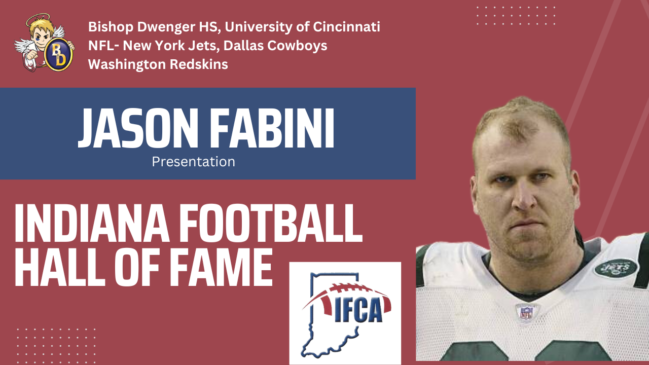 Jason Fabini, former NFL player, inducted into the Iowa Football Coaches Association Hall of Fame.