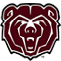 A stylized maroon bear head logo with a fierce expression.