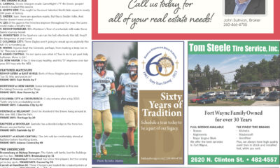 A community newsletter page featuring local ads and announcements.