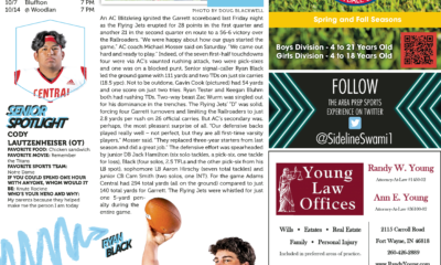 High school basketball player in action, with profile and achievements highlighted.