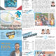 Collage of magazine pages featuring sports, restaurant, and community content with photos and text.