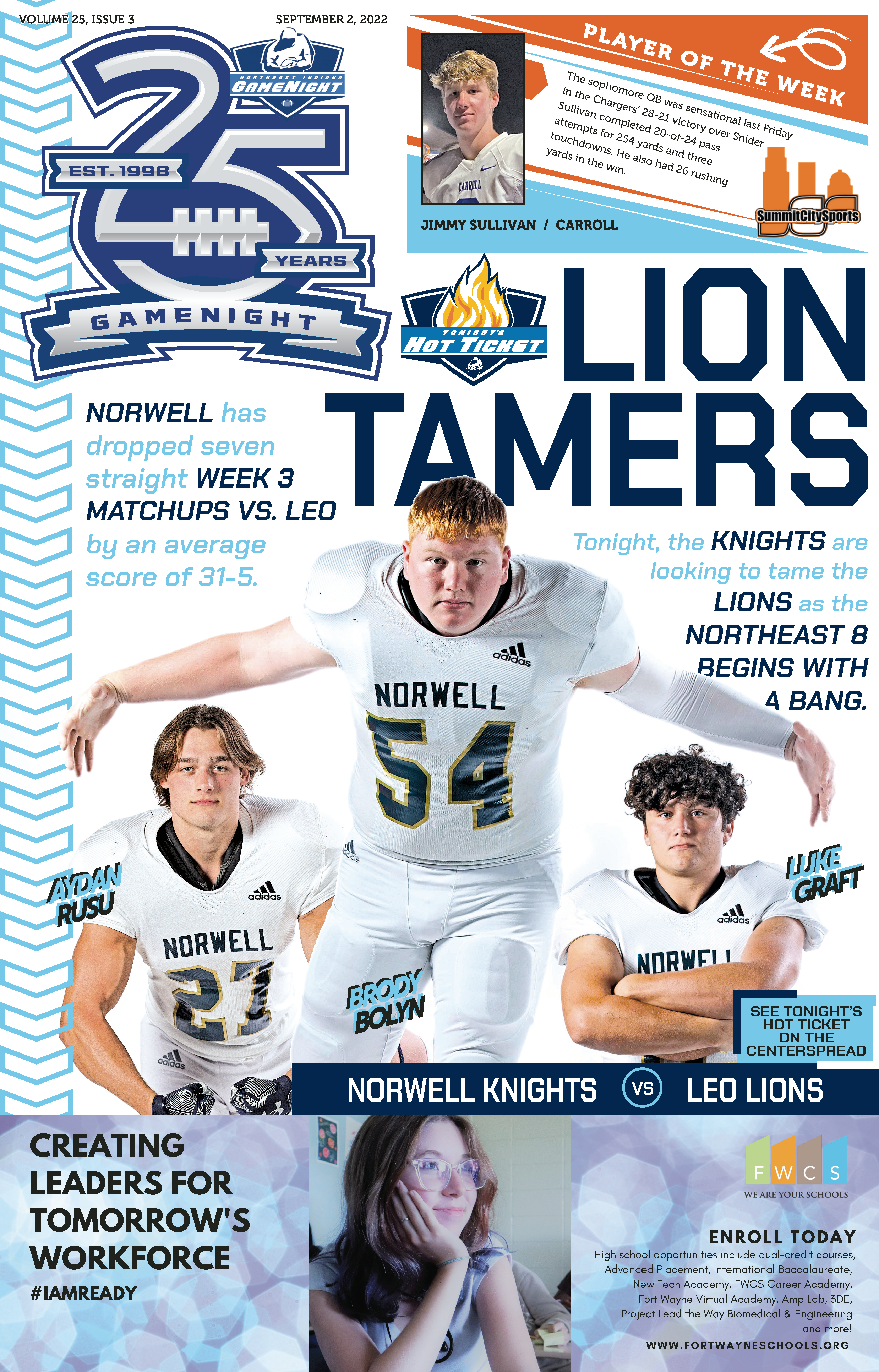 Norwell Knights face Leo Lions in Week 3 showdown after previous close game.