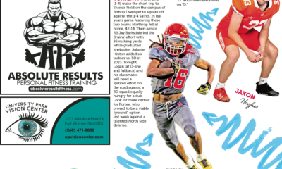 Advertisement for sports vision training and eye care services.