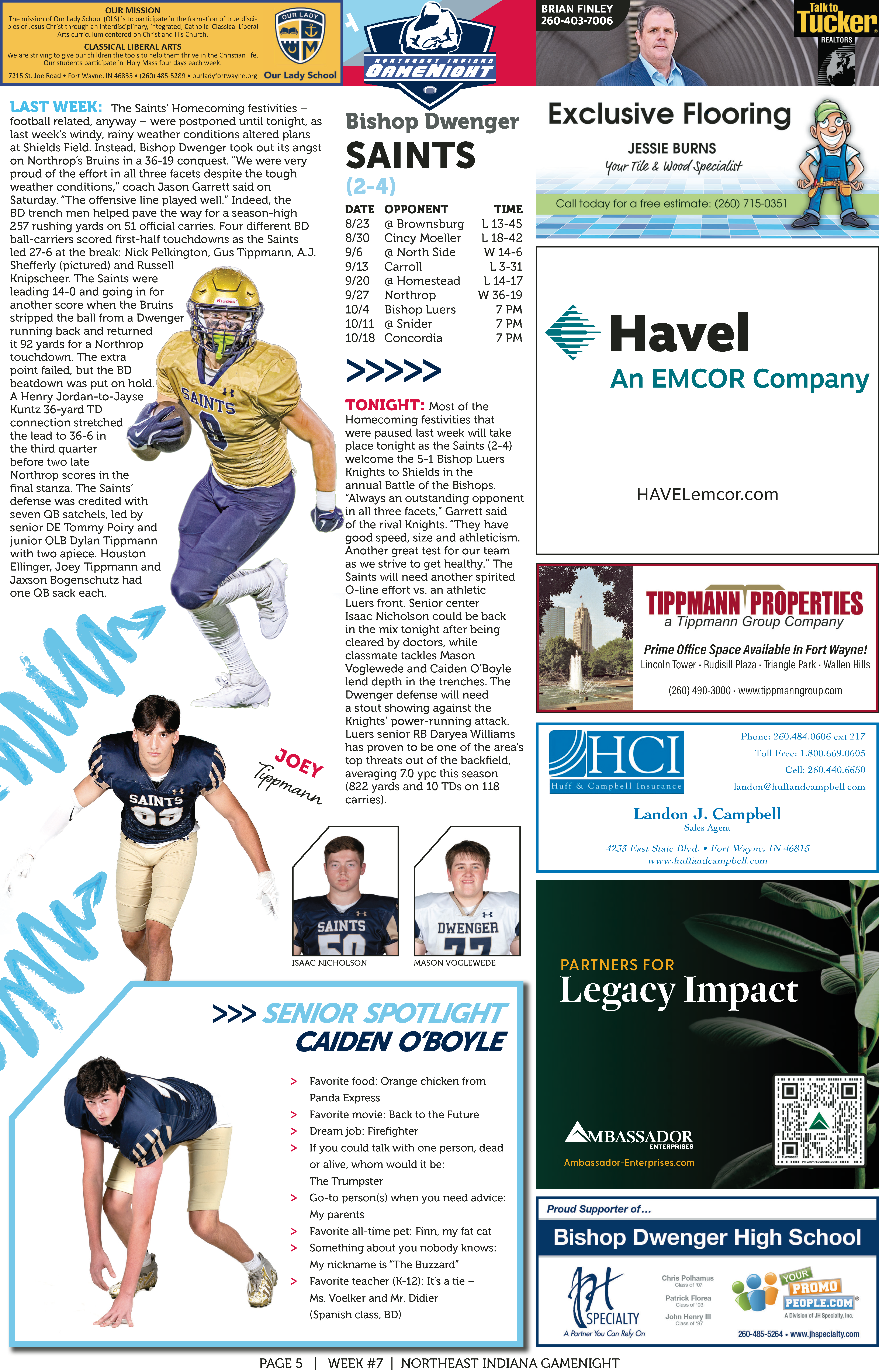 Football player in yellow helmet running with ball, coach and players below.