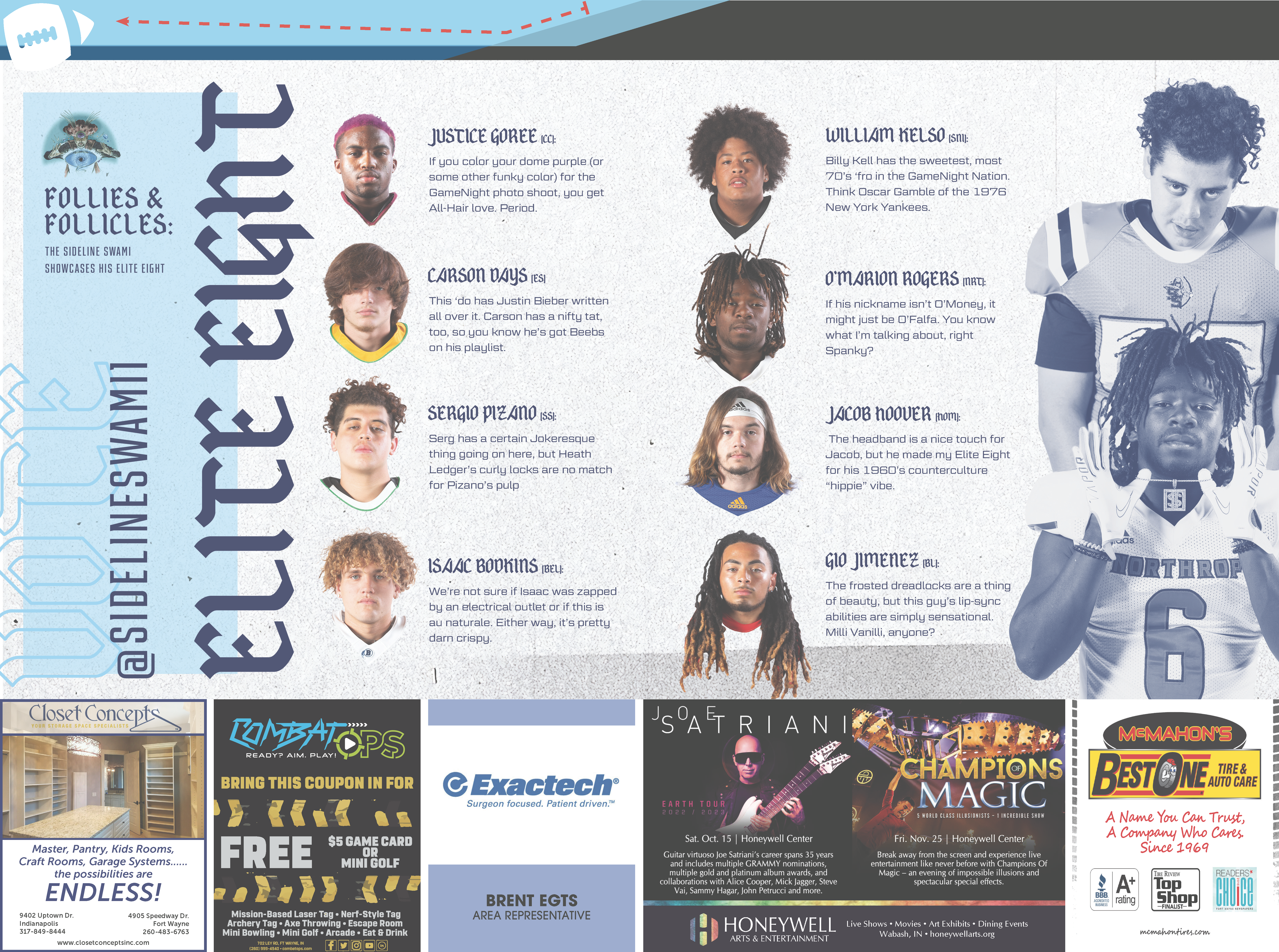 Elite Elite dance team members with photos and names.