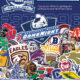 A vibrant collage of various sports team logos and mascots.