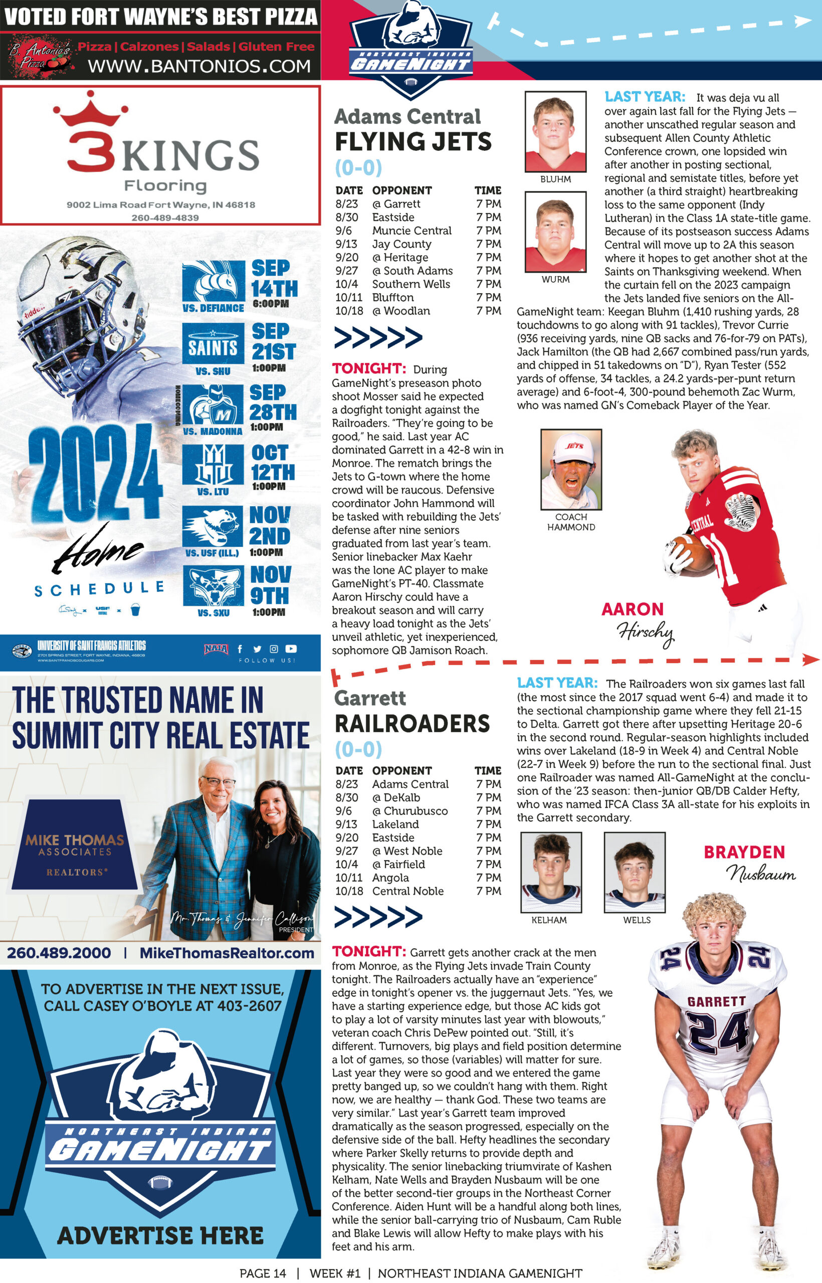 Sports and real estate highlights for 2024 with player images and stats.