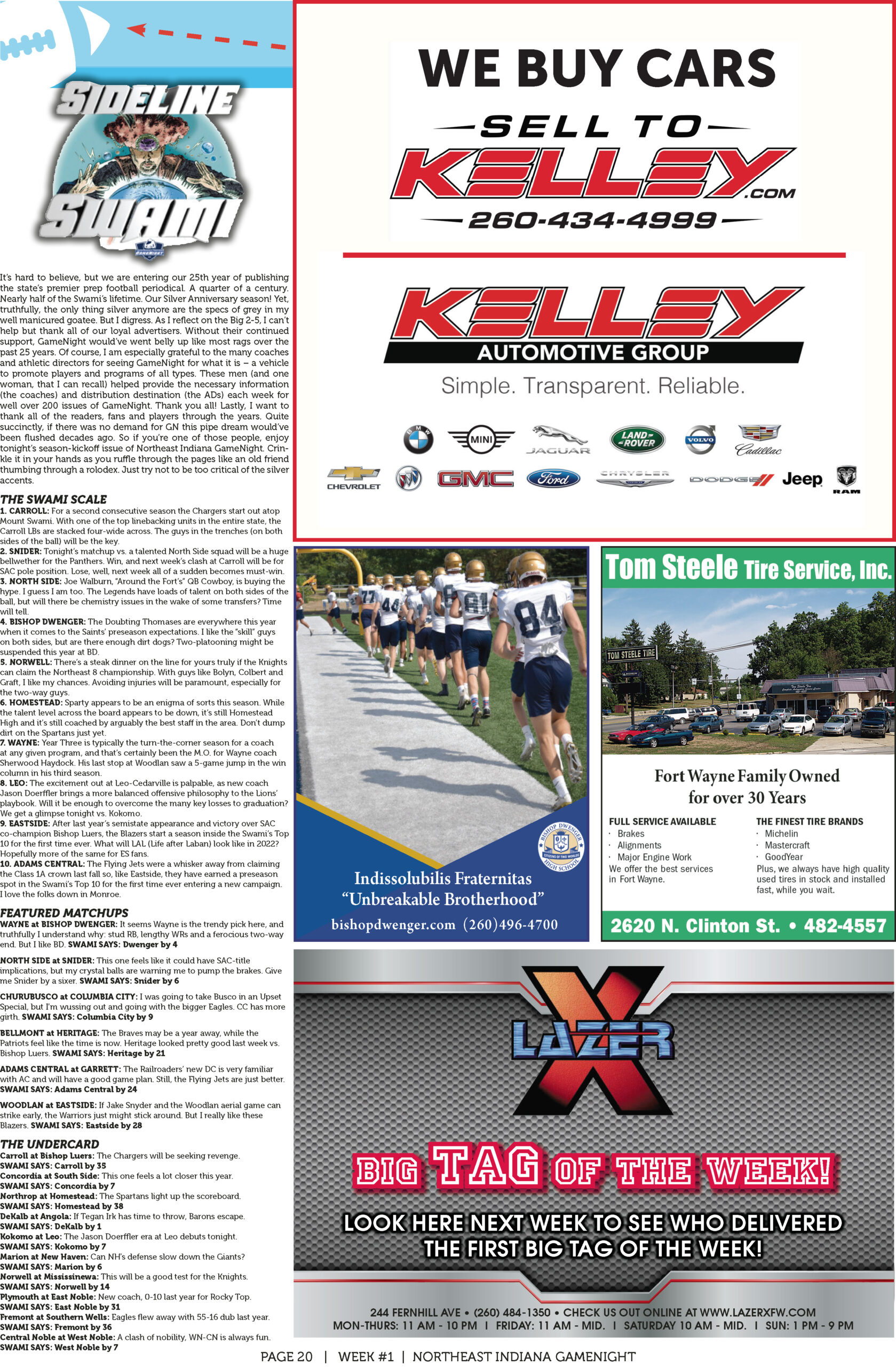Flyer for Kelley Transportation Services with team photo and contact info.