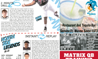 A vibrant magazine page with fitness tips, ads, and interviews.