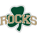 Logo with a green shamrock and the word 'ROCKS'.